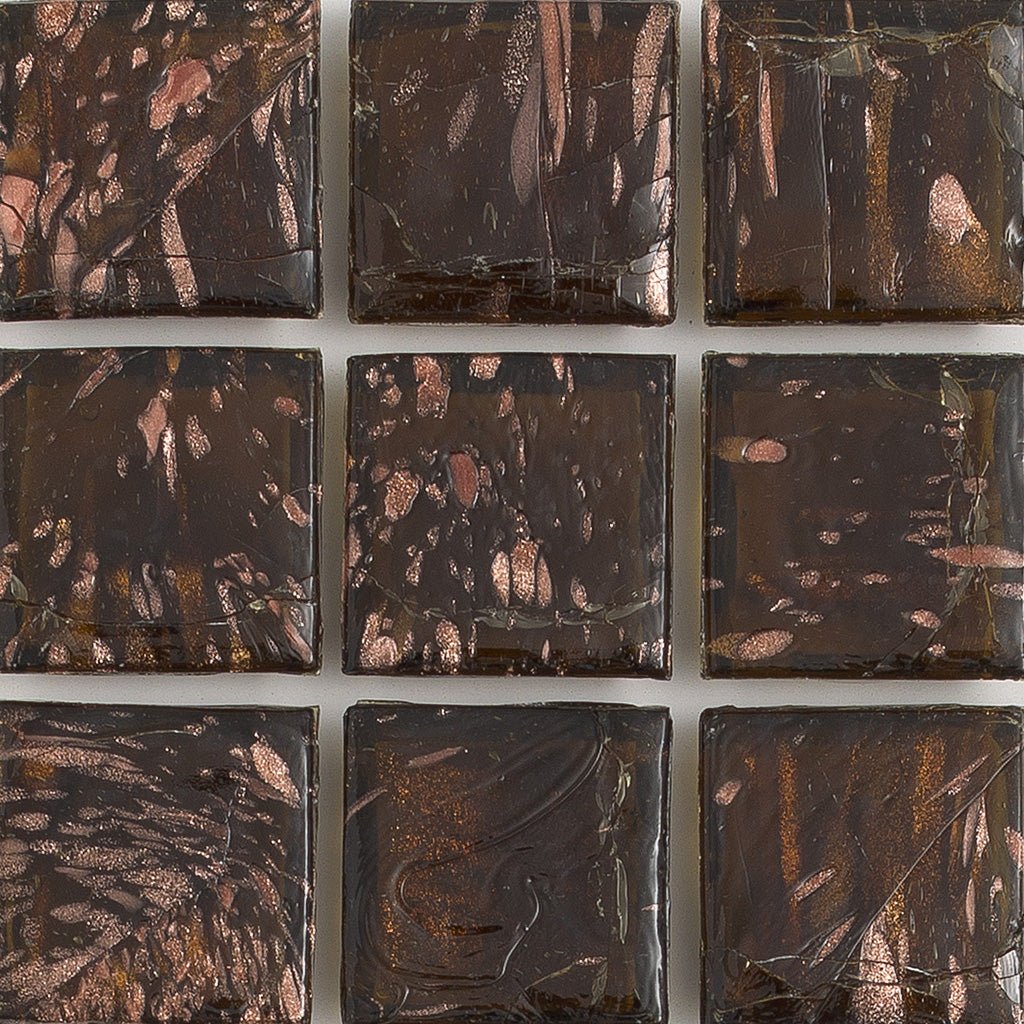 Fire Agate Aventurina 1x1 Glass Tile | E11.286.05S | American Glass Mosaics