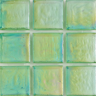 Jade Iridescent 1x1 Glass Tile | E11.301.02S | American Glass Mosaics