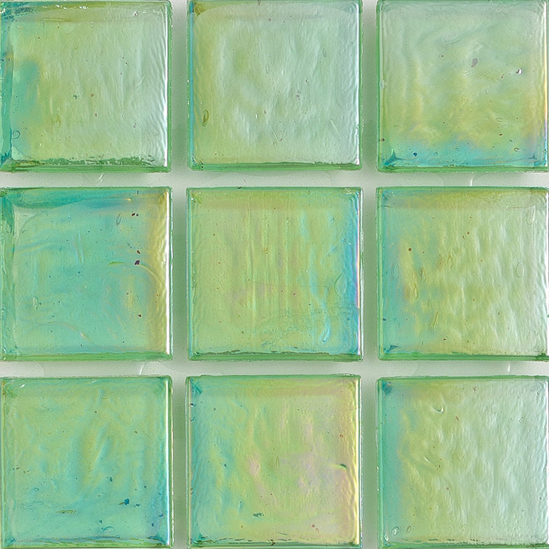 Jade Iridescent 1x1 Glass Tile | E11.301.02S | American Glass Mosaics