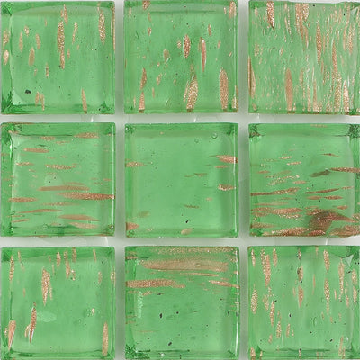 Jade Aventurina 1x1 Glass Tile | E11.301.05S | American Glass Mosaics