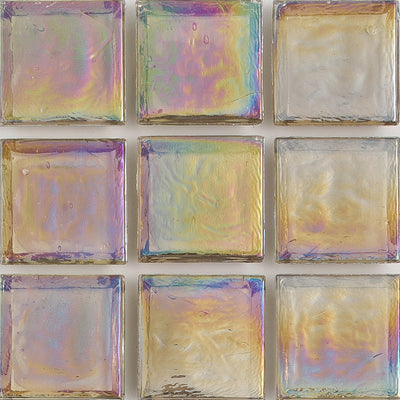 Amber Iridescent 1x1 Glass Tile | E11.361.02S | American Glass Mosaics