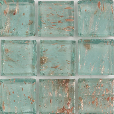 Amazonite Aventurina 1x1 Glass Tile | E11.376.05S | American Glass Mosaics