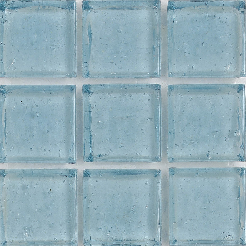 Aquamarine Clear 1x1 Glass Tile | E11.379.01S | American Glass Mosaics