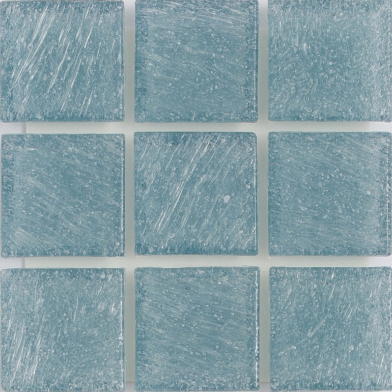 Aquamarine Sand 1x1 Glass Tile | E11.379.21S | American Glass Mosaics