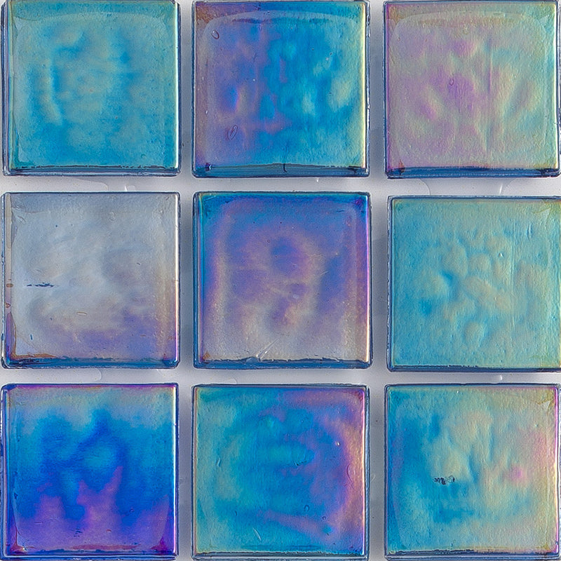 Topaz Iridescent 1x1 Glass Tile | E11.386.02S | American Glass Mosaics