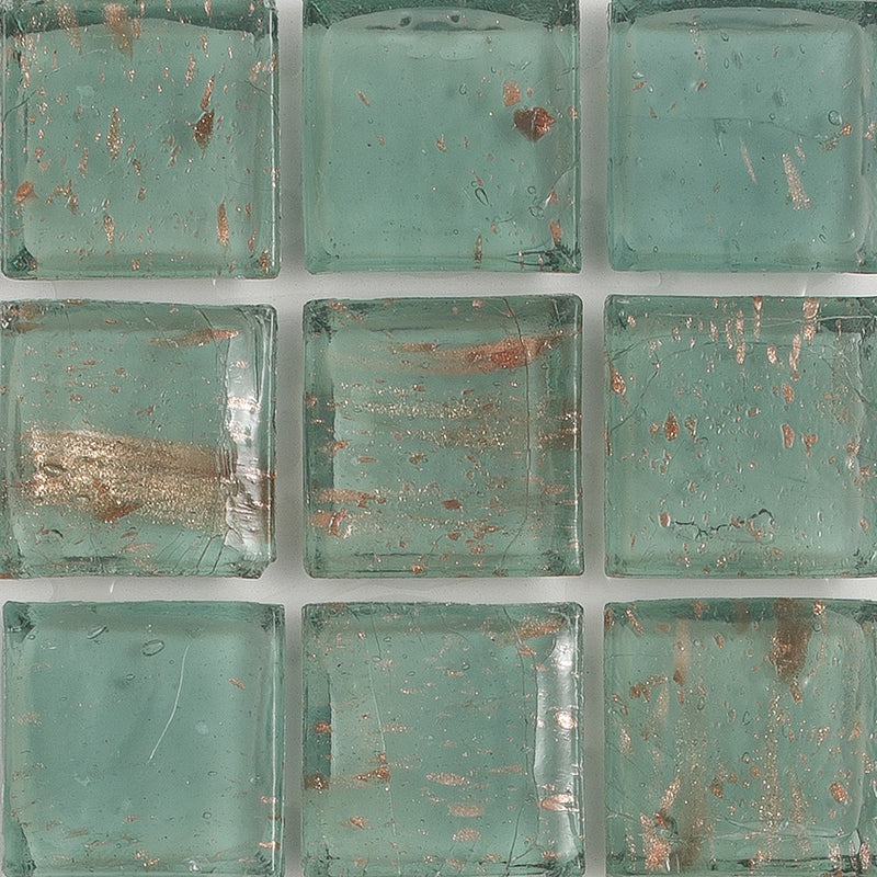 Serpentine Aventurina 1x1 Glass Tile | E11.396.05S | American Glass Mosaics