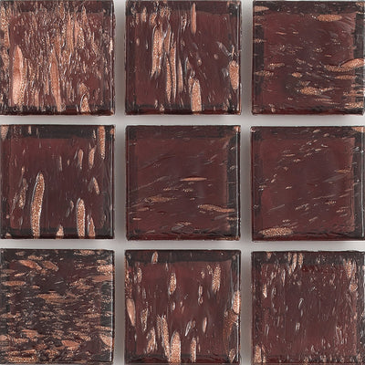 Spinel Aventurina 1x1 Glass Tile | E11.399.05S | American Glass Mosaics