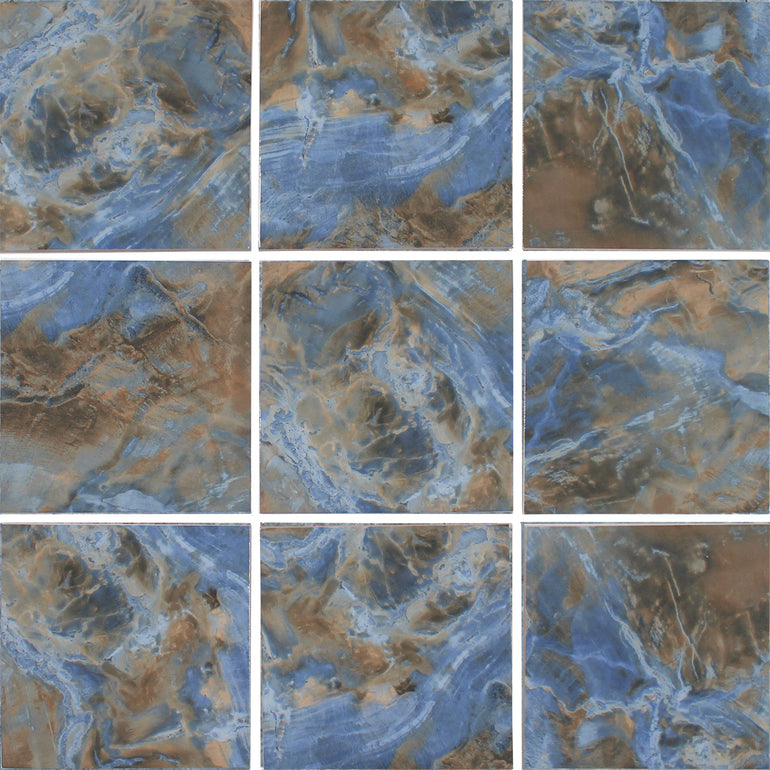 Ocean Blue 6" x 6" Pool Tile I ESTOCEABLUE6 | Pool Waterline Tile