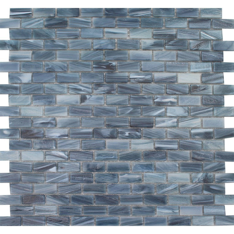 Blue Hemisphere 2 x 2 Glossy & Frosted Glass Mirror Tile CKR113