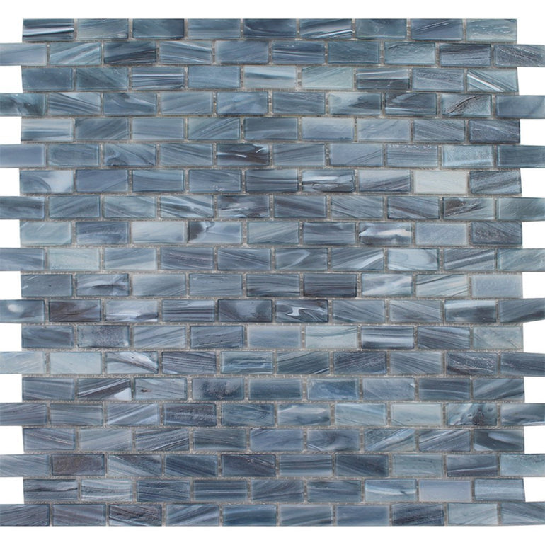 FOSAUROSAPHREC Sapphire 1/2" x 1" Mosaic - Glass Tile