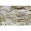 Arcus Glass White on Brown, 3" x 9" - Glass Tile