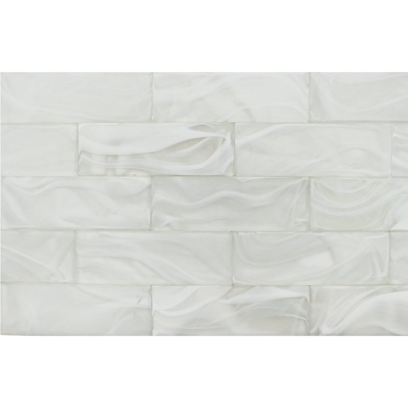 Cirrus 3" x 9" White Subway Tile | FOSCLOUCIRR39 | Clouds Series