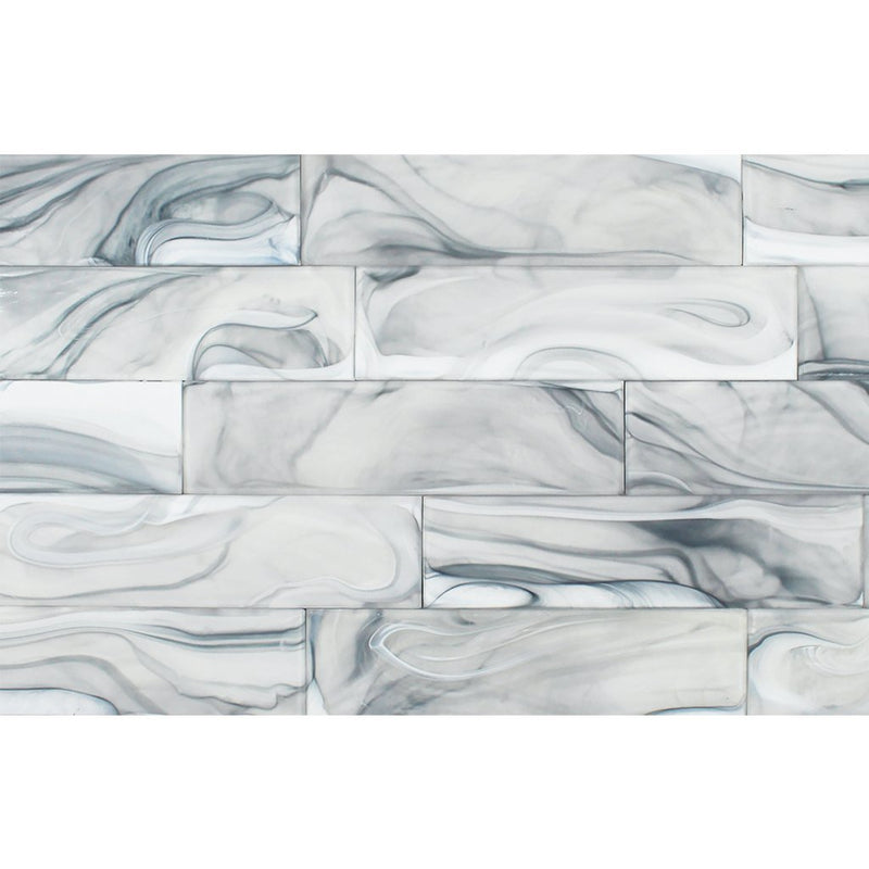 Cumulus Glass Blue 3" x 12" Subway Tile | FOSCLOUCUM312 | Tesoro Glass