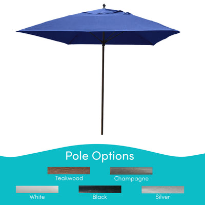 Maya Bay, 8 Rib Umbrella with Classic Royal Fabric, Champagne Pole