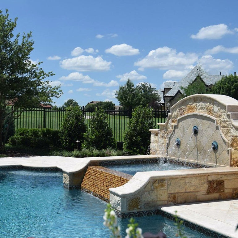 Amber, 7/8" x 1-7/8" | GLASSTEL-12 | Fujiwa Porcelain Pool Tile