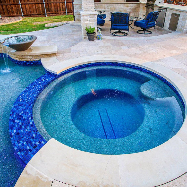 Indigo, 7/8" x 1-7/8" | GLASSTEL-11 | Fujiwa Porcelain Pool Tile