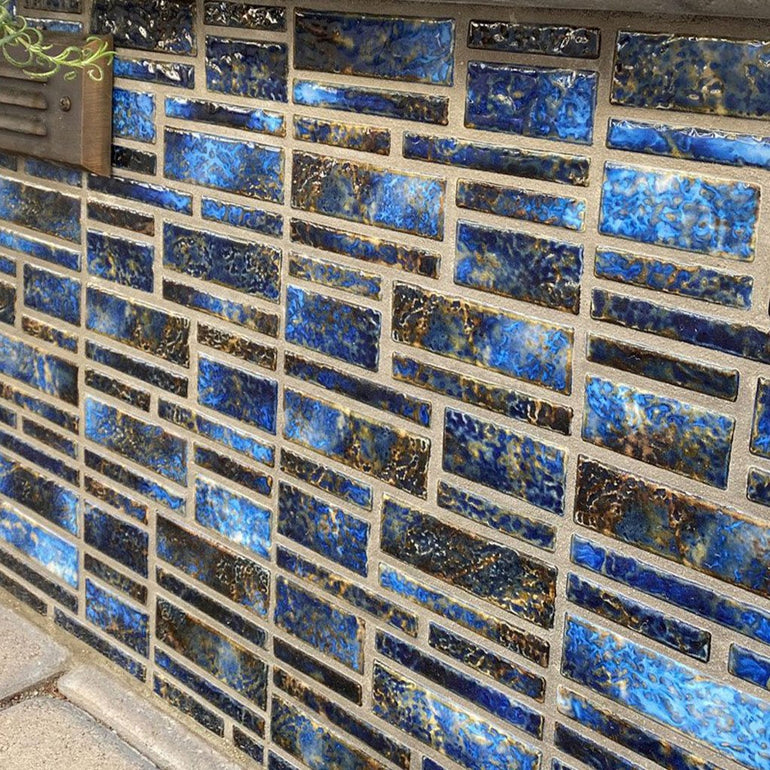Summer Blue, Random Block | PILOS-404 | Fujiwa Porcelain Pool Tile