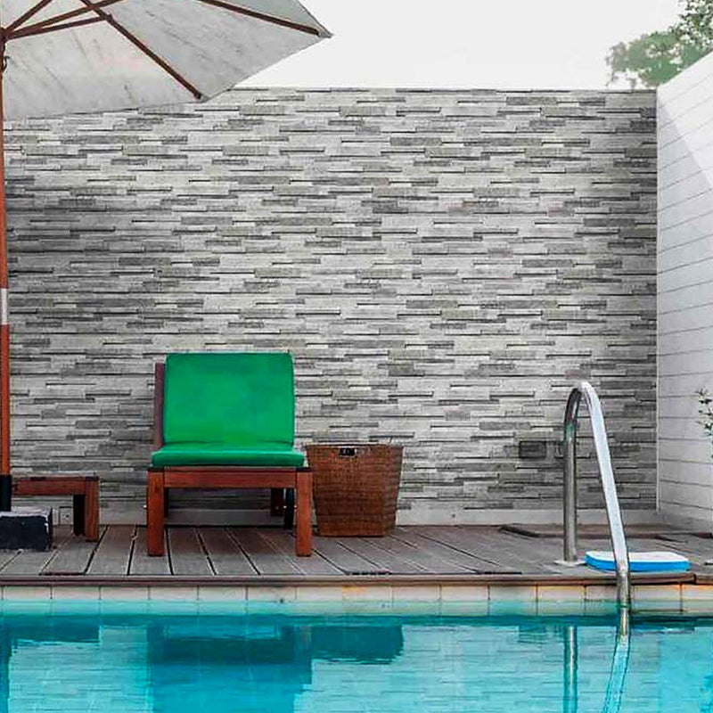 Quarzo Steel Linear Tile | QUARZO-STEEL | Fujiwa Porcelain Pool Tile