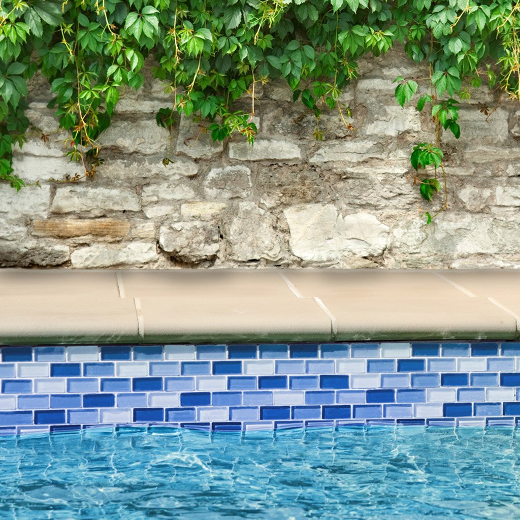 Outdoor pool tile by Artistry in Mosaics