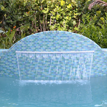 GC82348T1 Turquoise Blue Blend, 1" x 2" Artistry in Mosaics