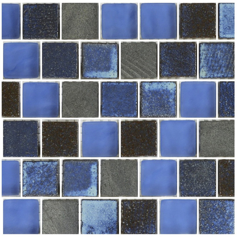 GL82323B1 - Light Blue Blend, 1" x 1" - Glass Tile