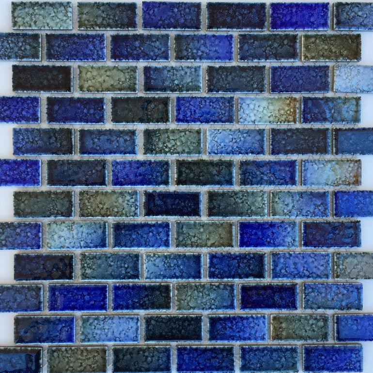 GLASSTEL-32 - Fujiwa Autumn, 7/8" x 1-7/8" - Porcelain Pool Tile