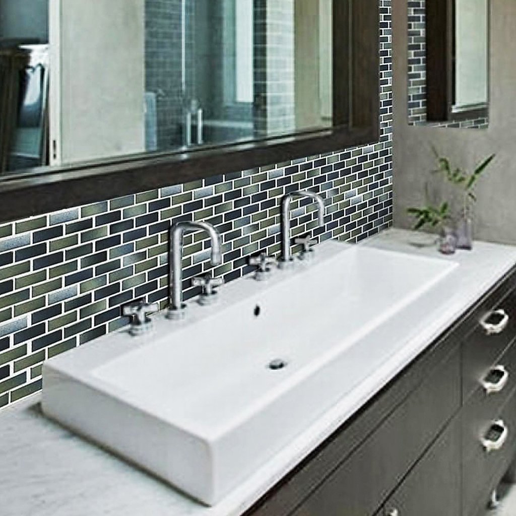 Captain Blue, 7/8" x 1-7/8" | GLASSTEL-13 | Fujiwa Porcelain Pool Tile