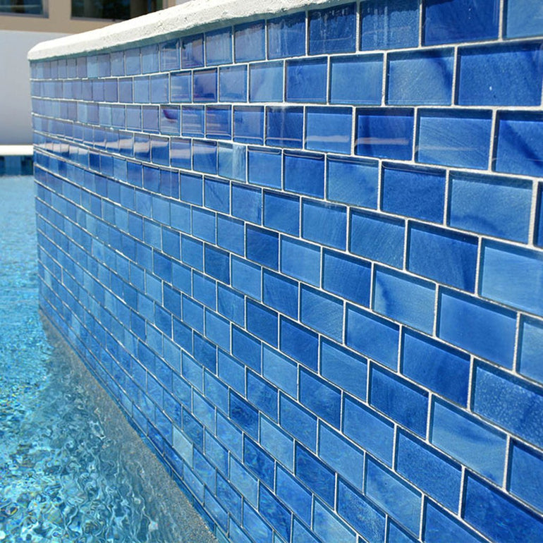 Stratus Blue, 2" x 4" Glass Subway Tile | GS84896B1 | AquaBlu Mosaics