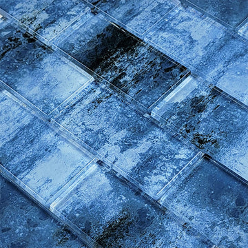 Shadow Blue, 2" x 4" Subway Tile | GS84896B7 | Glass Pool Tile