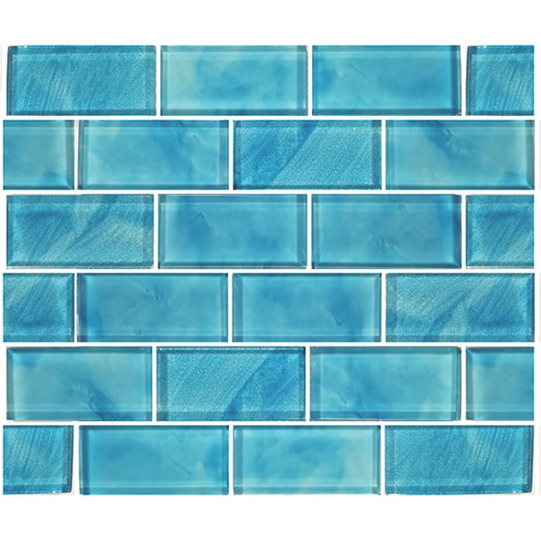 Aqua, 2" x 4" - Glass Tile