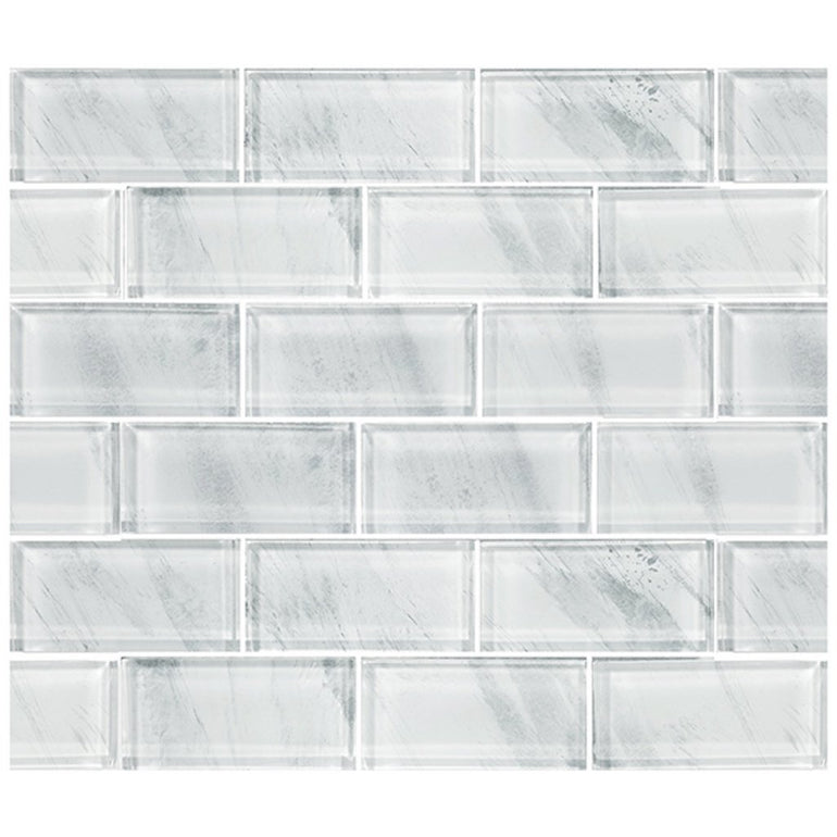 Stratus White, 2" x 4" - Glass Tile
