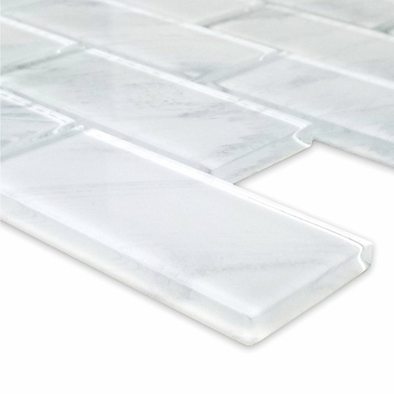Stratus White, 2" x 4" - Glass Tile