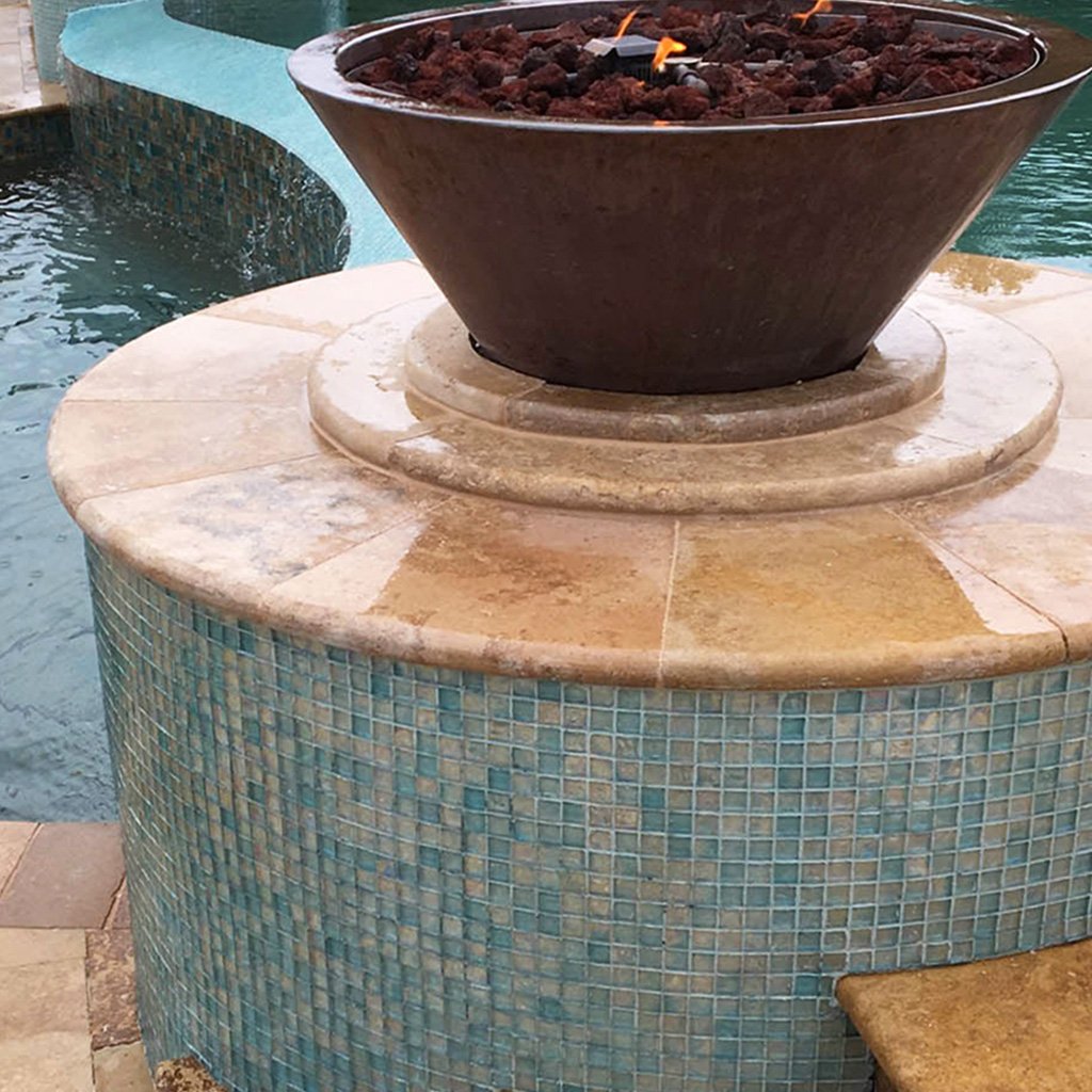 Outdoor pool tile by Artistry in Mosaics