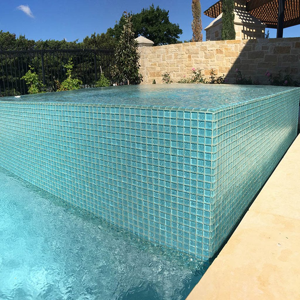 Outdoor pool tile by Artistry in Mosaics