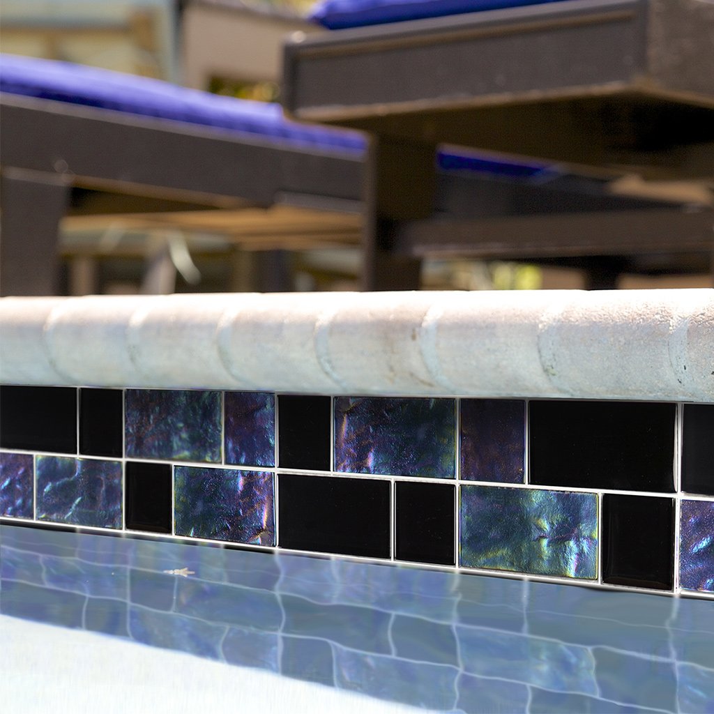 Outdoor pool tile by Artistry in Mosaics
