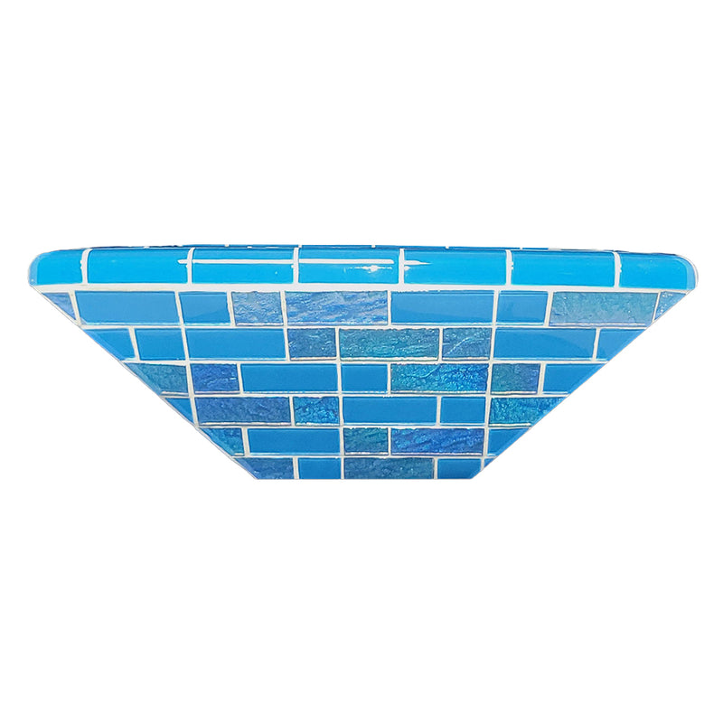 Azure, Mosaic Water Bowl | Pool Water Feature | Artistry in Mosaics