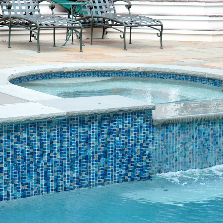 GV42020B7 Blue Copper Blend, 3/4" x 3/4" Artistry in Mosaics