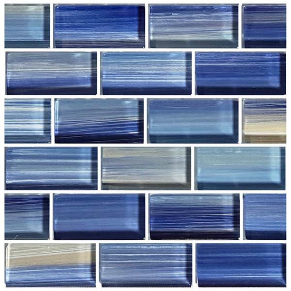 Blue, 1" x 2" - Glass Tile