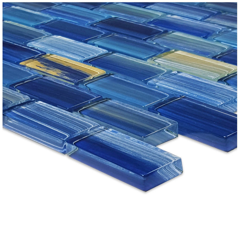 GW82348B10 Blue, 1" x 2" Artistry in Mosaics