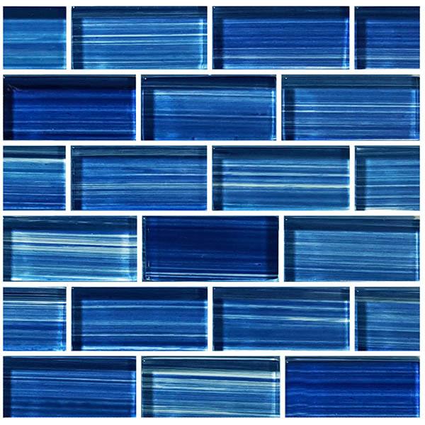 GW82348B11 Caribbean Blue, 1" x 2" Artistry in Mosaics