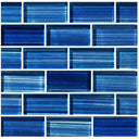 Caribbean Blue, 1" x 2" - Glass Tile