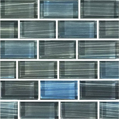 GW82348B9 - Steel Blue Gray, 1" x 2" - Glass Tile