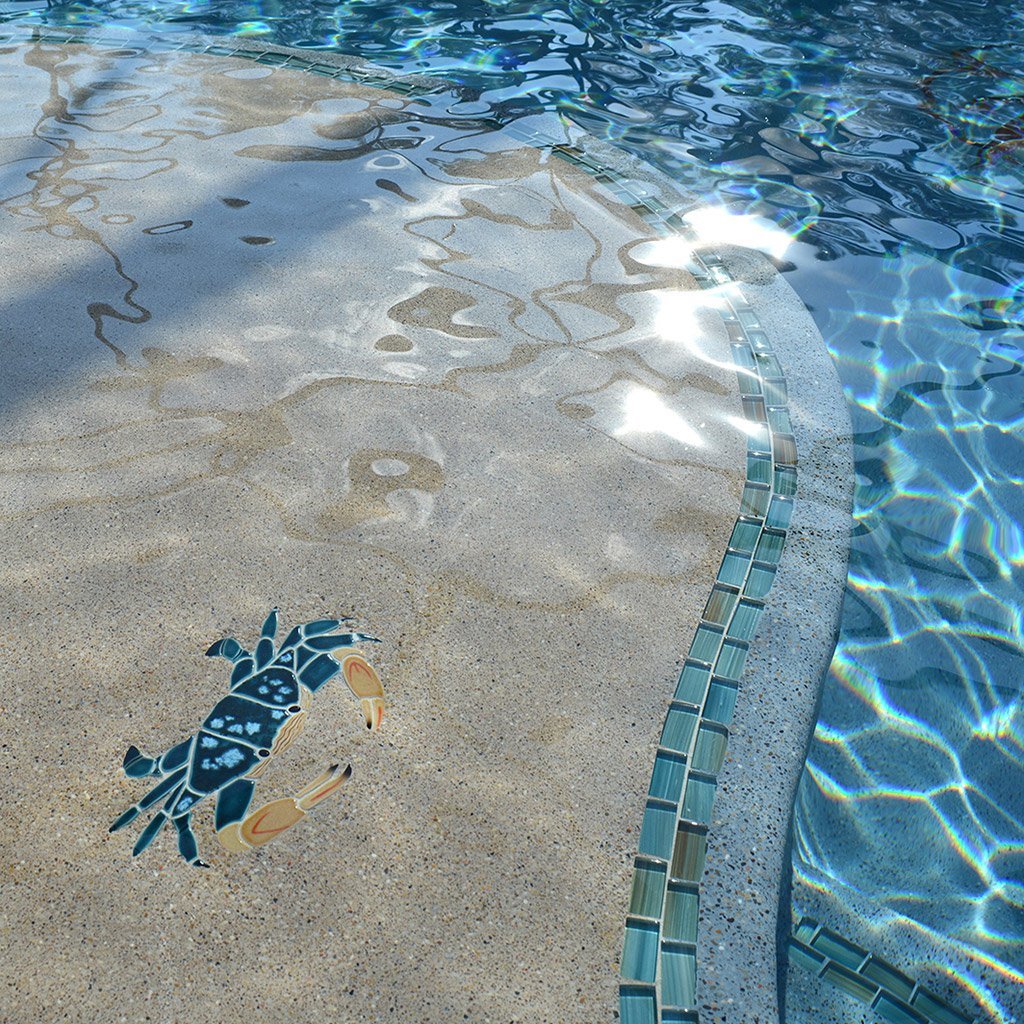 GW82348T5 Trim Aqua, 1" x 2" Artistry in Mosaics