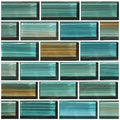 Aqua, 1" x 2" - Glass Tile
