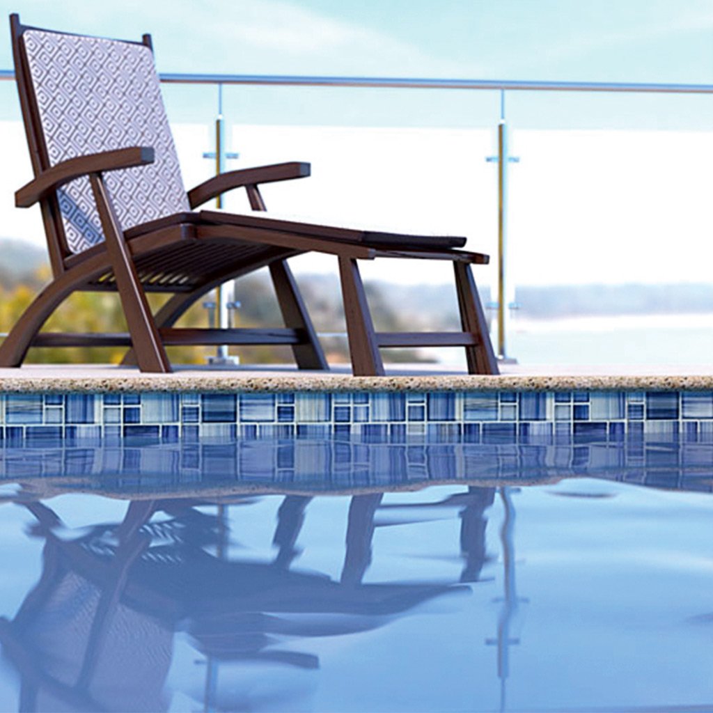 Outdoor pool tile by Artistry in Mosaics