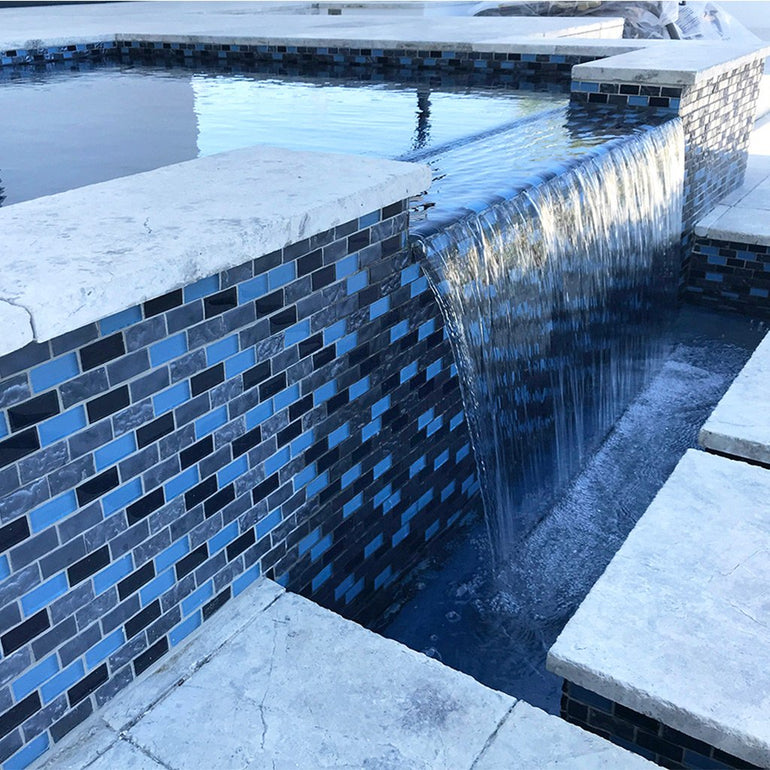 Blue, 1" x 2" - Glass Tile
