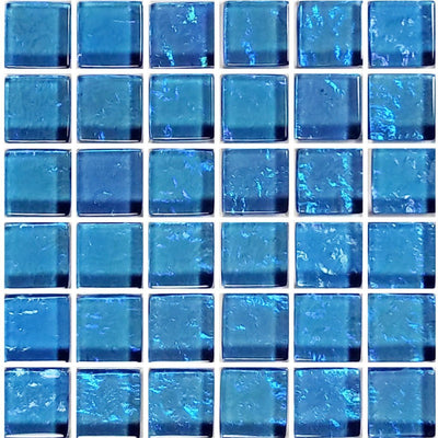 GG82323B17 - Blue, 1" x 1" - Glass Tile