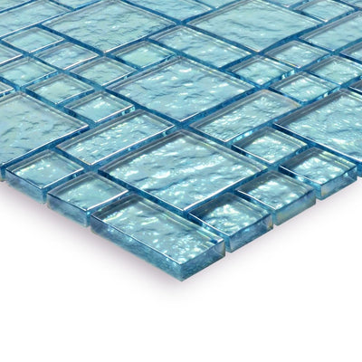 Aquamarine, Mixed | GG8M2348T9 | Glass Mosaic Tile for Pools