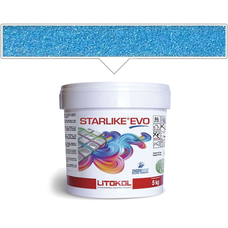 Blue Denim EVO 340 Epoxy Grout | Litokol Starlike Glamour Tile Grout