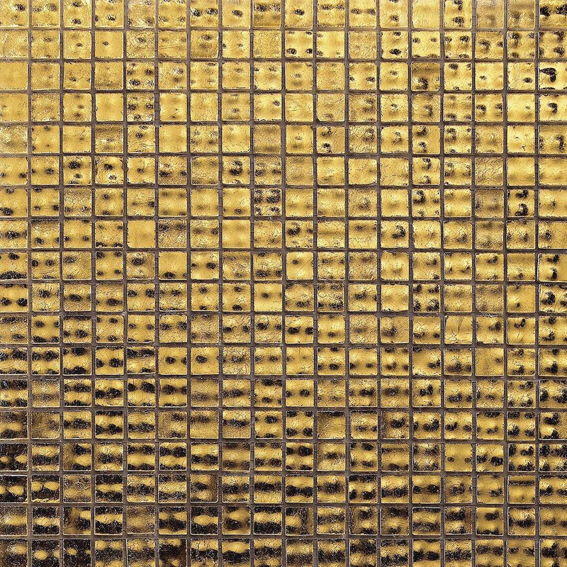 Golden Tide, 5/8" x 5/8" Glass Tile | 24 Karat Gold Tile by SICIS